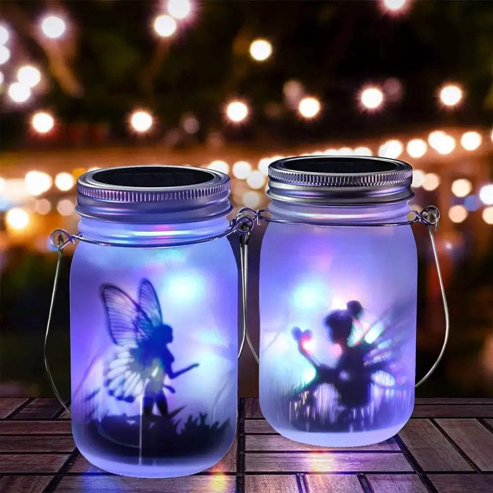 DecorBites™ Solar Mason Jar Fairy Lights for Garden Decoration