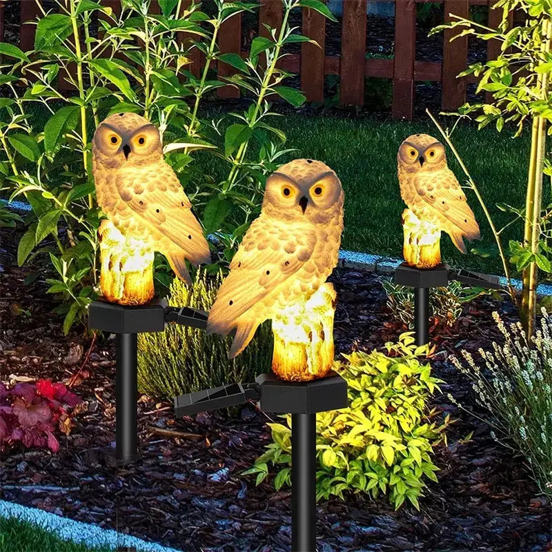 DecorBites™ Solar Owl Garden Light - Decorative, Waterproof LED
