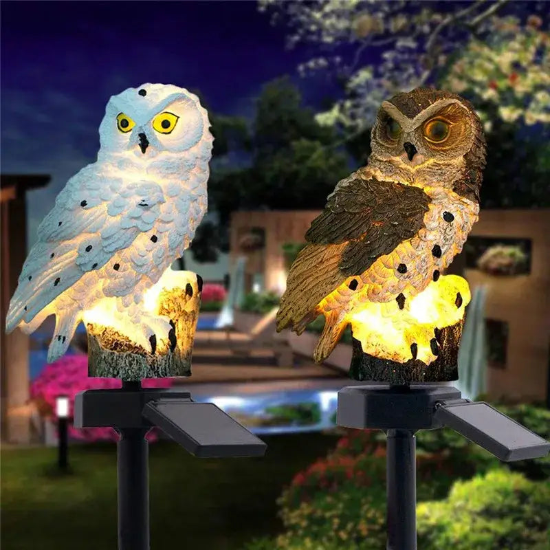 DecorBites™ Solar Owl Garden Light - Decorative, Waterproof LED