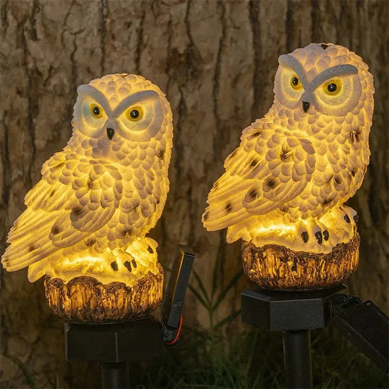 DecorBites™ Solar Owl Garden Light - Decorative, Waterproof LED