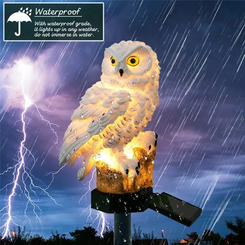 DecorBites™ Solar Owl Garden Light - Decorative, Waterproof LED