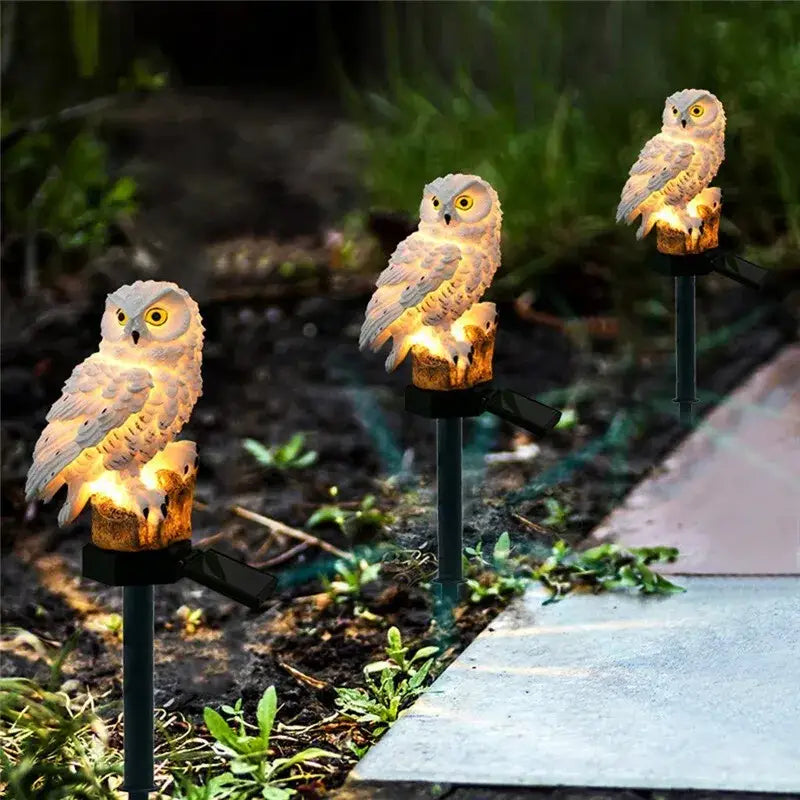 DecorBites™ Solar Owl Garden Light - Decorative, Waterproof LED