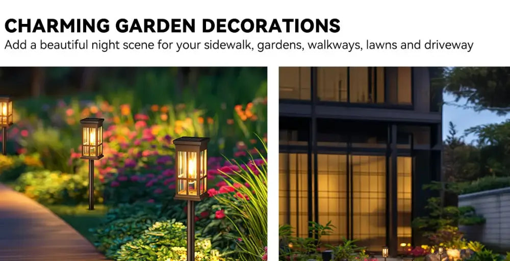 DecorBites™ Solar Pathway Lights - Bright Outdoor Lights