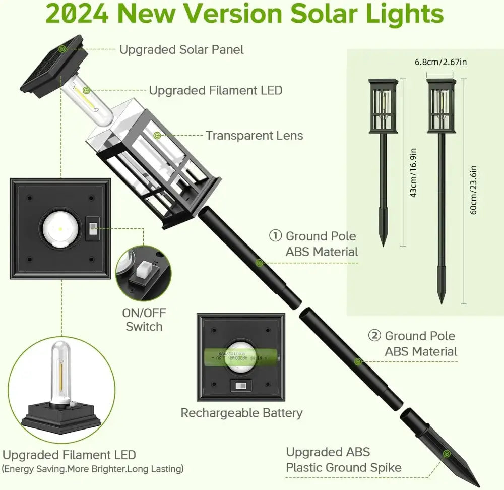 DecorBites™ Solar Pathway Lights - Bright Outdoor Lights