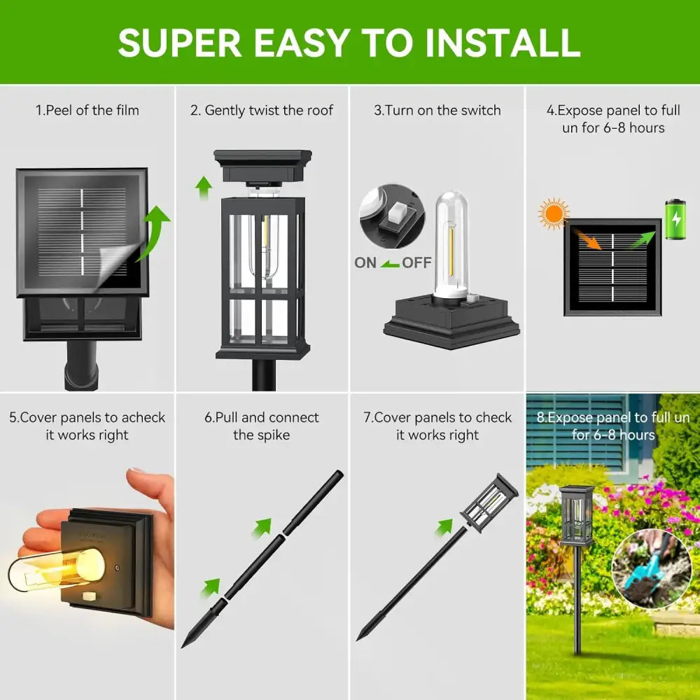 DecorBites™ Solar Pathway Lights - Bright Outdoor Lights