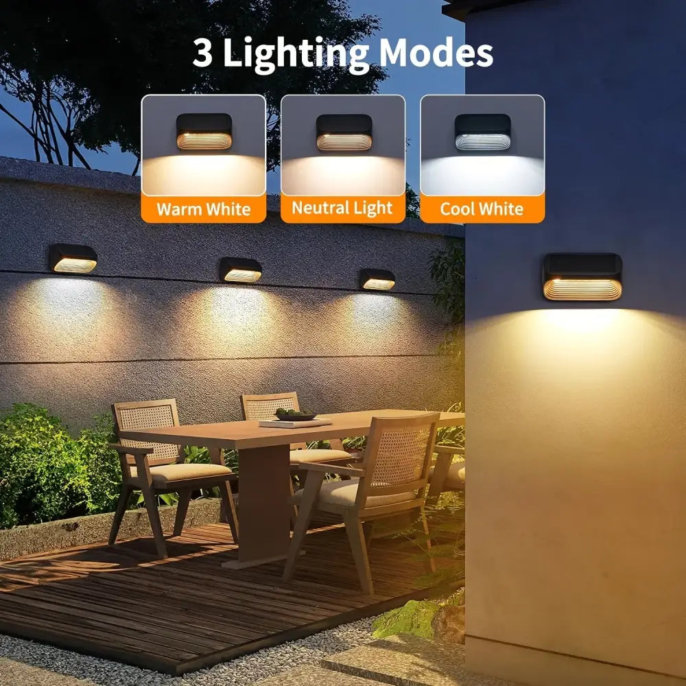 DecorBites™ Solar-Powered Fence Lights for Yard, Deck, Patio