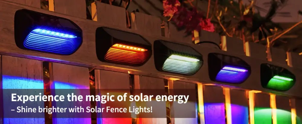 DecorBites™ Solar-Powered Fence Lights for Yard, Deck, Patio