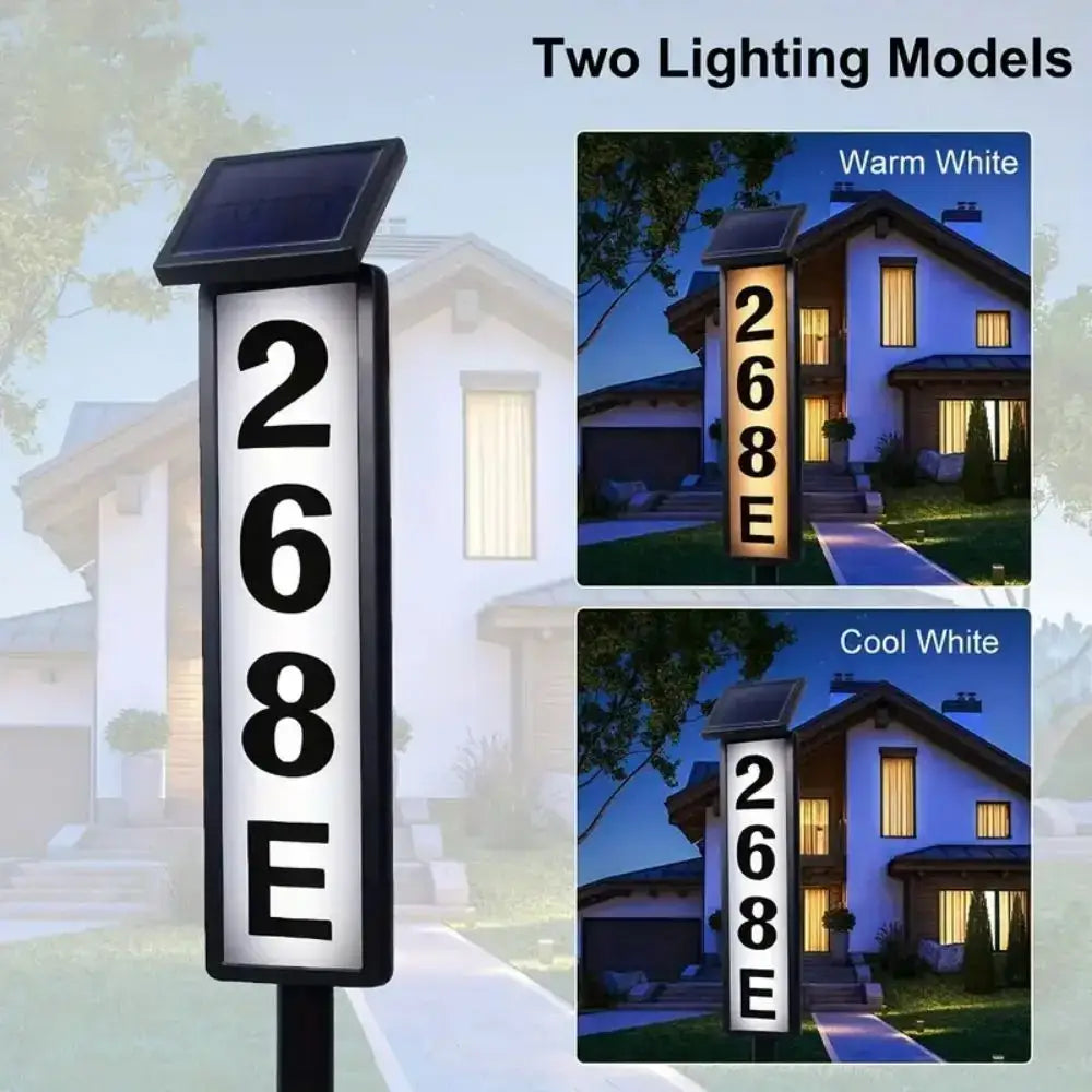 DecorBites™ Solar Powered LED House Number Light