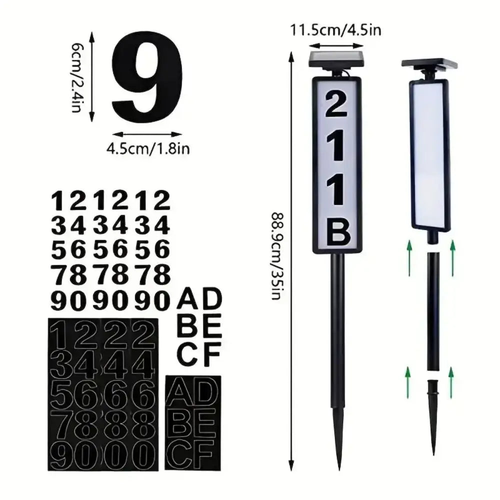 DecorBites™ Solar Powered LED House Number Light