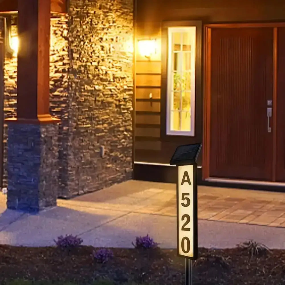 DecorBites™ Solar Powered LED House Number Light