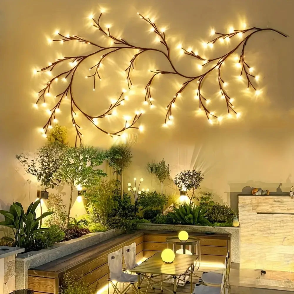 DecorBites™ Solar Willow Vine Light: Outdoor Decoration, Waterproof Fairy Light