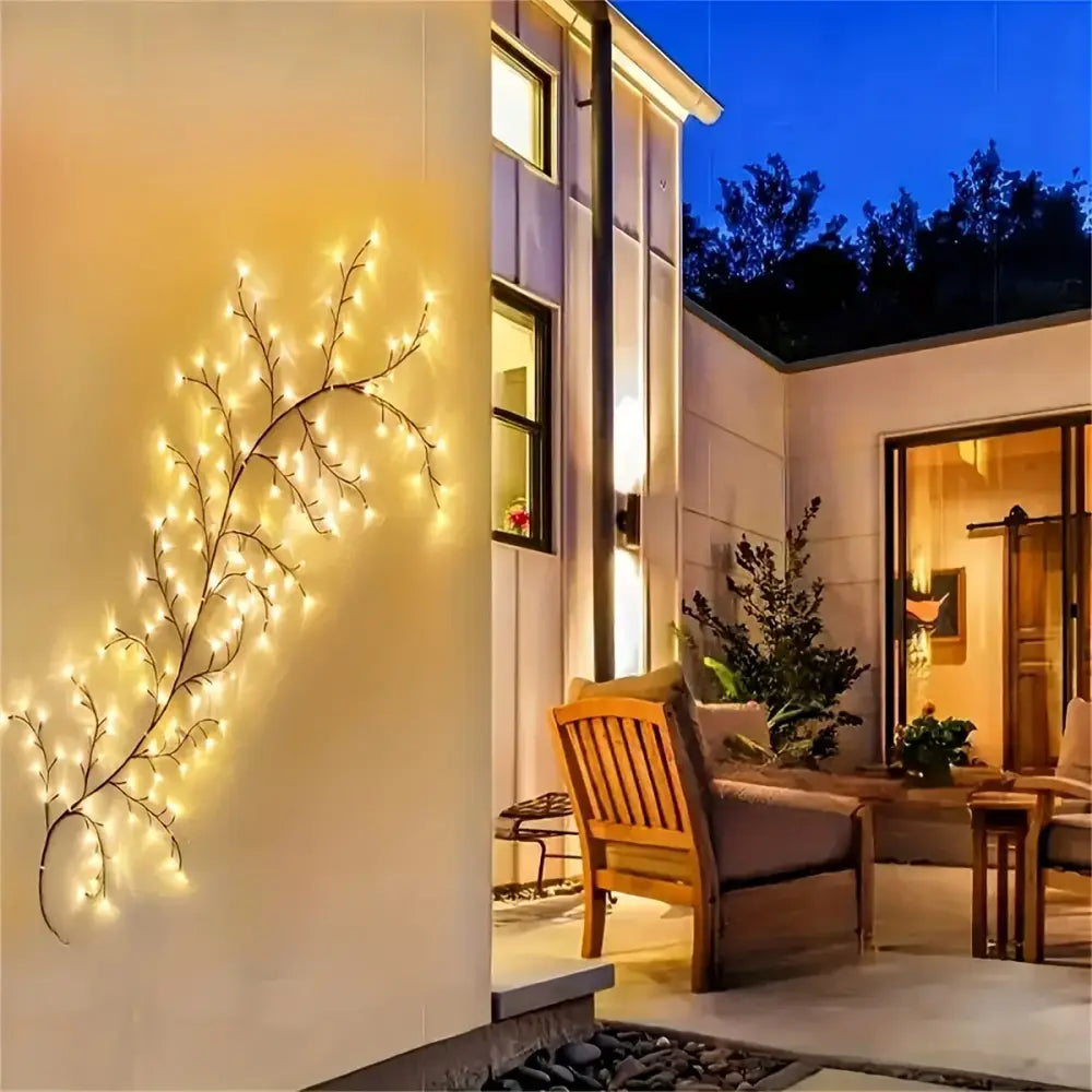 DecorBites™ Solar Willow Vine Light: Outdoor Decoration, Waterproof Fairy Light