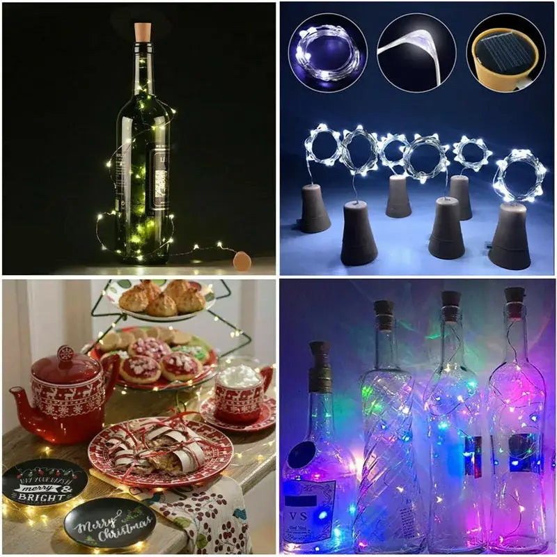 DecorBites™ Solar Wine Bottle Fairy Lights - Home Decoration