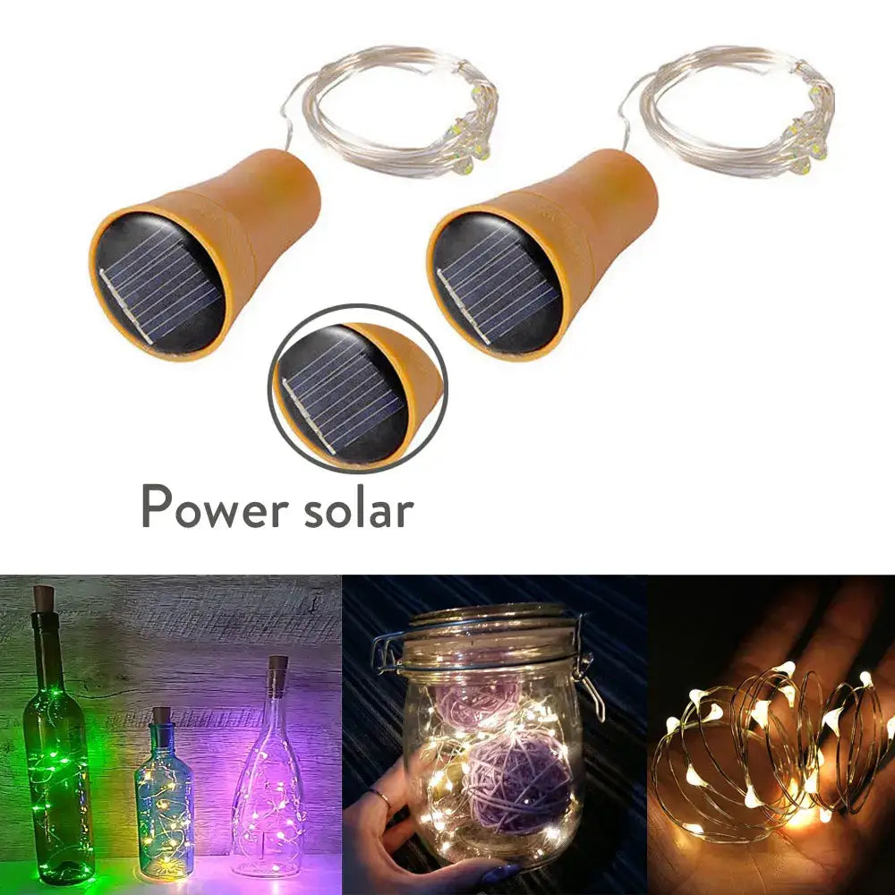 DecorBites™ Solar Wine Bottle Fairy Lights - Home Decoration