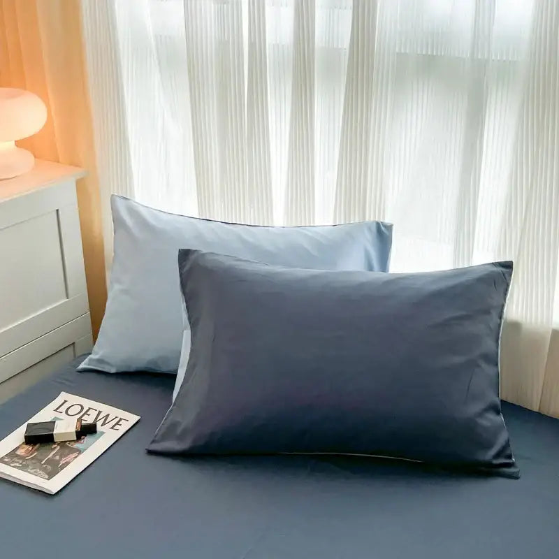 DecorBites™ Solid Color Brush Fabric Bedding Set - 4 Pieces
