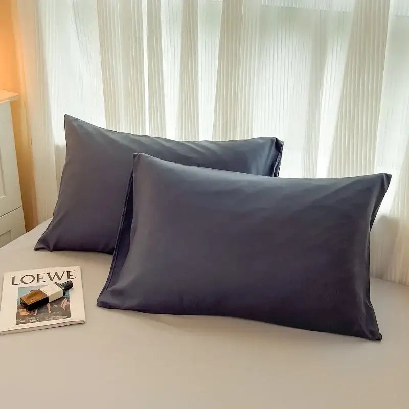 DecorBites™ Solid Color Brush Fabric Bedding Set - 4 Pieces