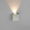 Decorbites™ sphera wall sconces modern brushed silver square LED wall sconce with focused warm light beam