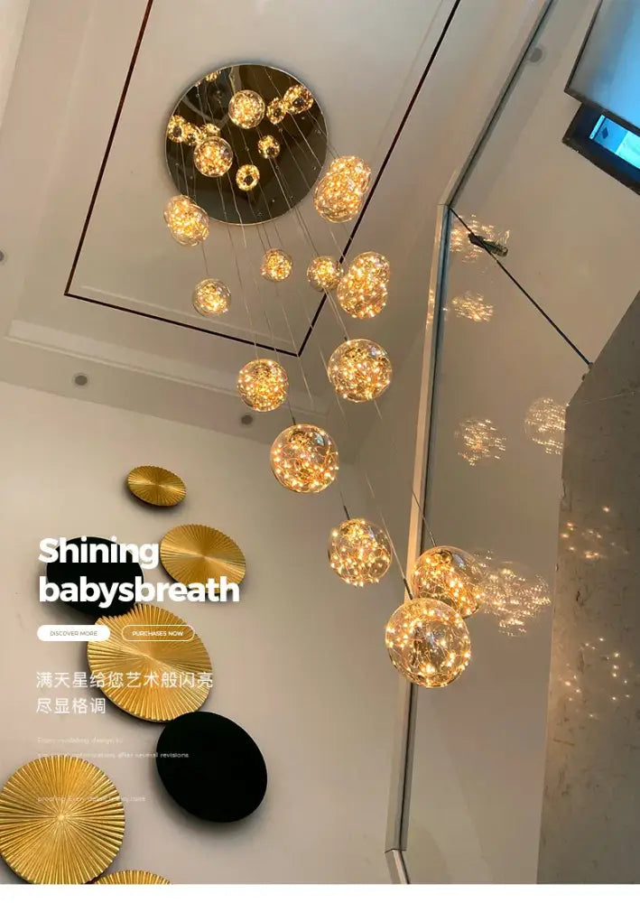 DecorBites™ Spiral Crystal Ball Chandelier Light - Free Shipping