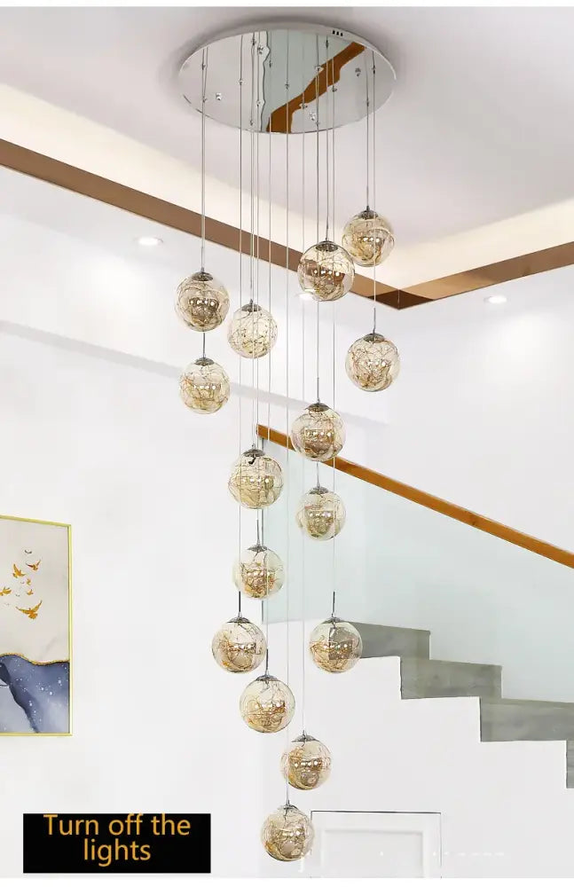 DecorBites™ Spiral Crystal Ball Chandelier Light - Free Shipping