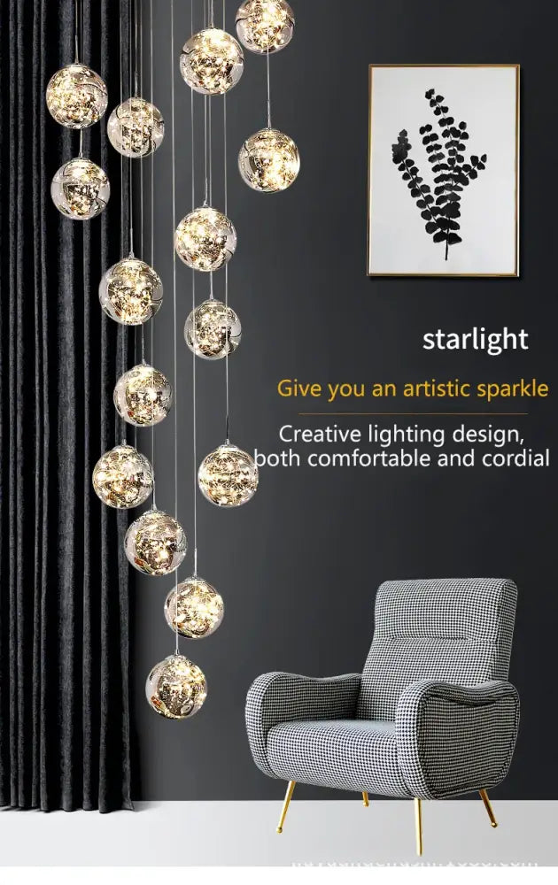 DecorBites™ Spiral Crystal Ball Chandelier Light - Free Shipping