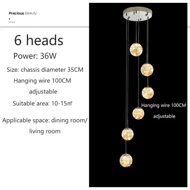 DecorBites™ Spiral Crystal Ball Chandelier Light - Free Shipping