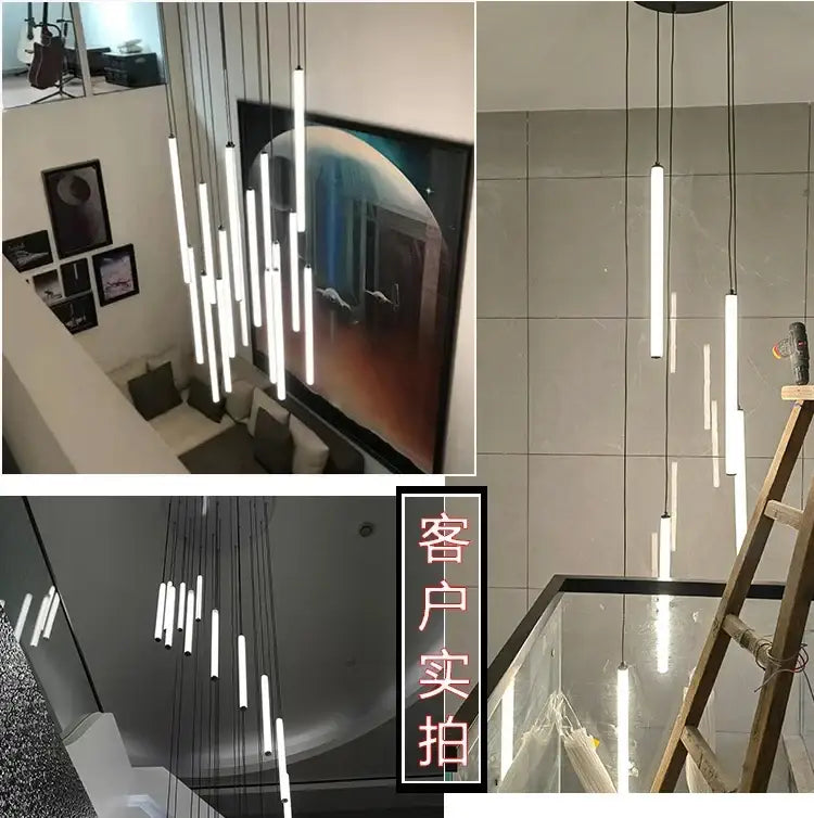 DecorBites™ Spiral LED Ceiling Chandelier for Home Decor