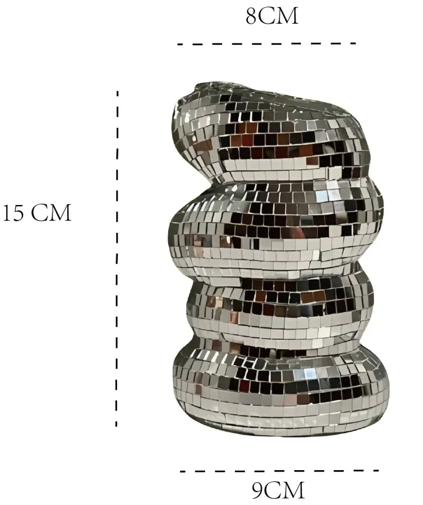 DecorBites™ Spiral Mosaic Vase for Creative Flower Arrangements
