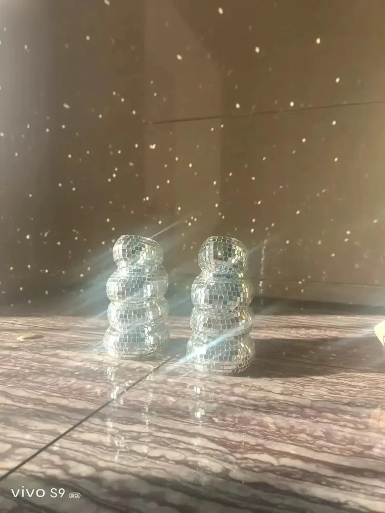 DecorBites™ Spiral Mosaic Vase for Creative Flower Arrangements