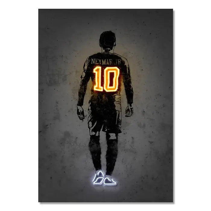 DecorBites™ Sports Stars Neon Style Wall Art Canvas