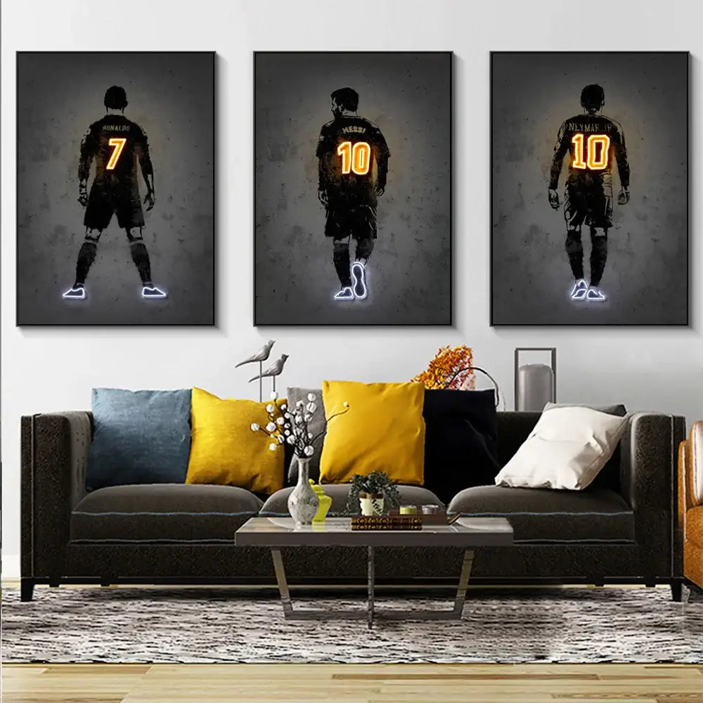 DecorBites™ Sports Stars Neon Wall Art Decal
