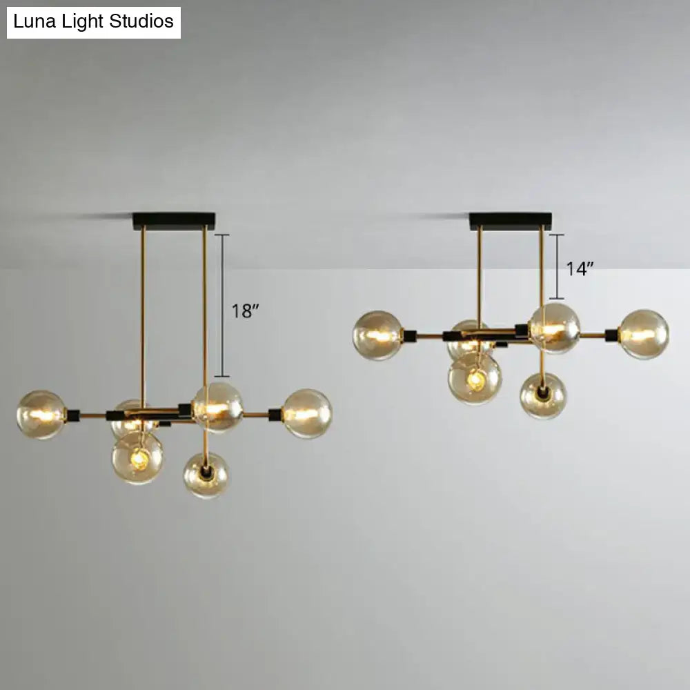 DecorBites™ Sputnik Hanging Island Light - Minimalist Glass Ball Pendant for Dining Room