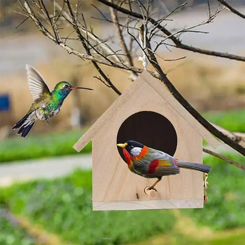 DecorBites™ Squirrel Feeder Birdhouse Kit with Hummingbird Camera