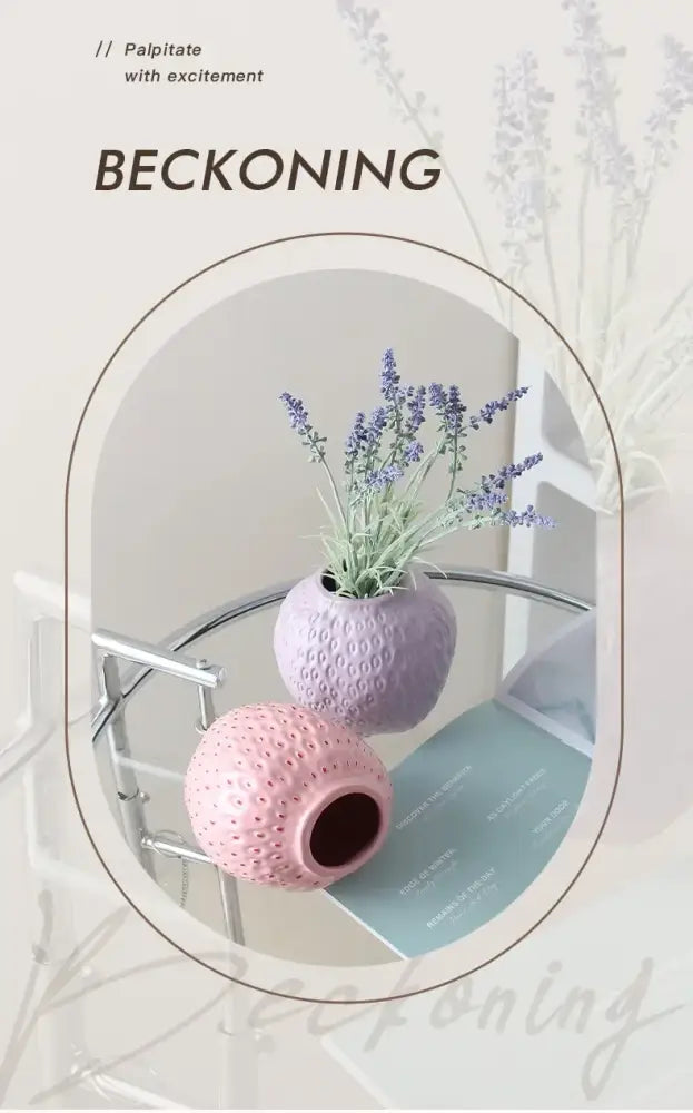 DecorBites™ Strawberry Cartoon Flower Vase for Home Décor