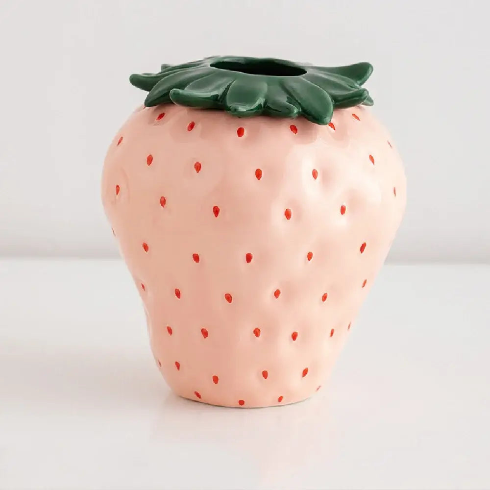 DecorBites™ Strawberry Shaped Ceramic Planter Pot
