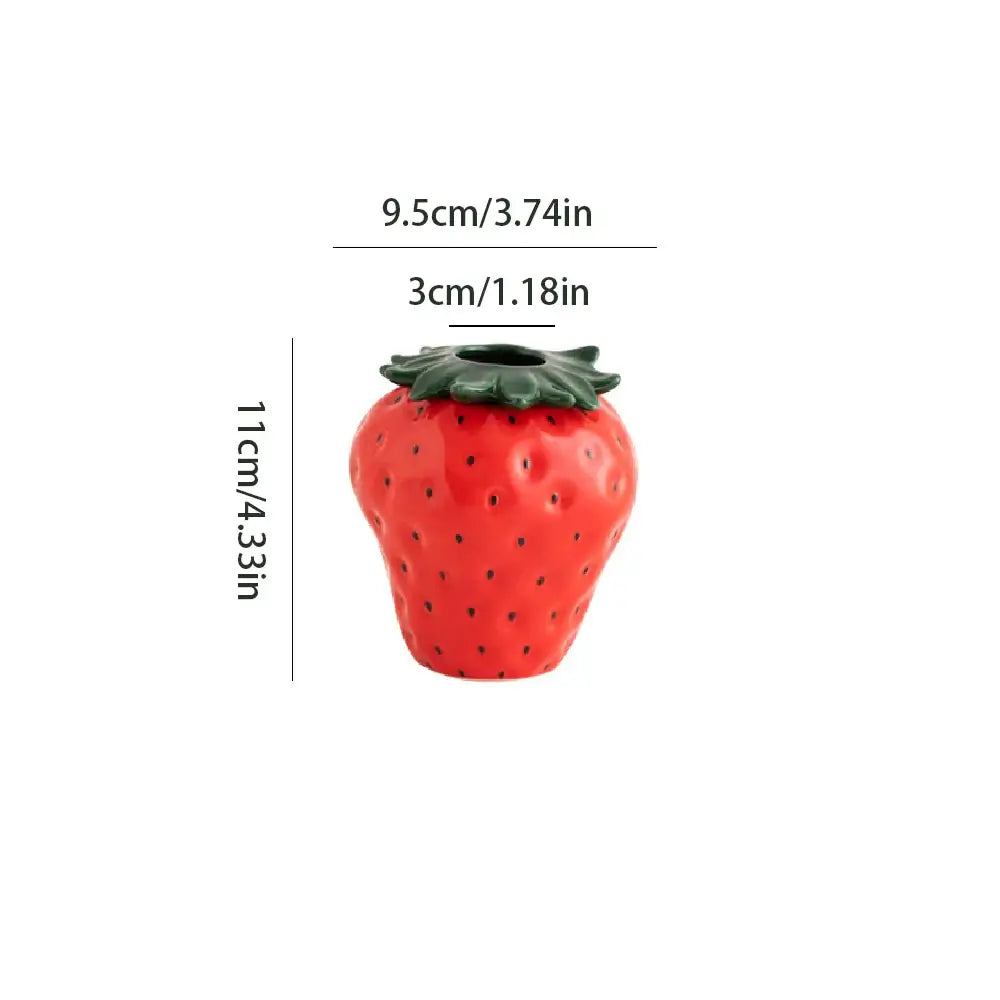 DecorBites™ Strawberry Shaped Ceramic Planter Pot