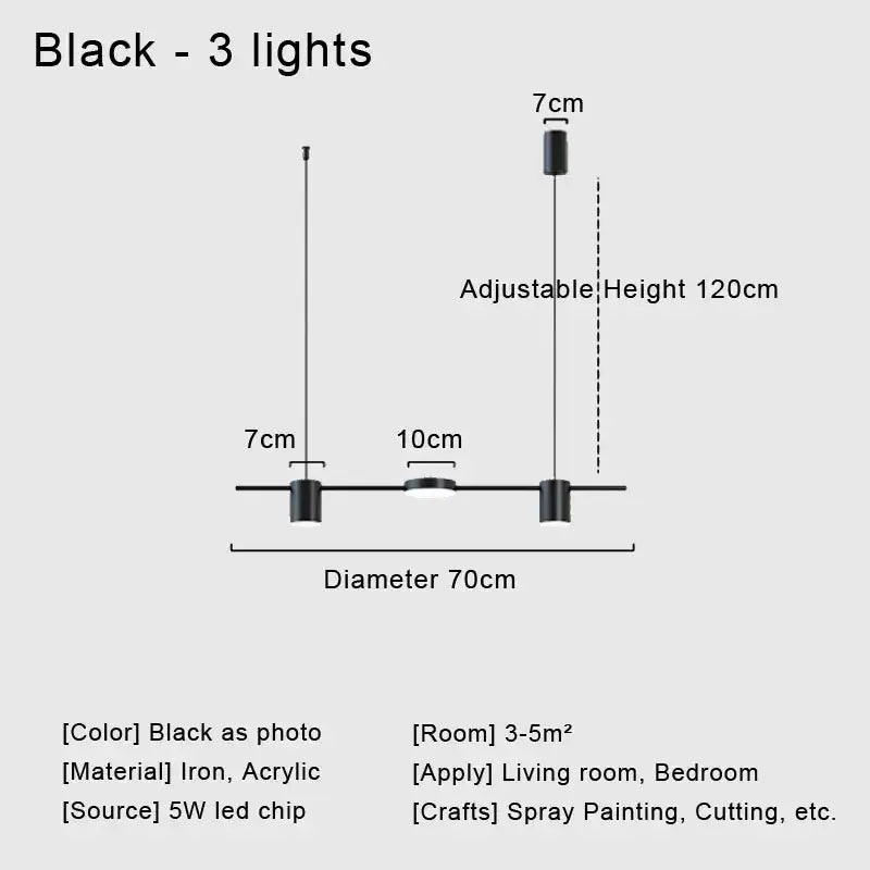 ديكور بايتس™ ثريا LED أنيقة لديكور المنزل