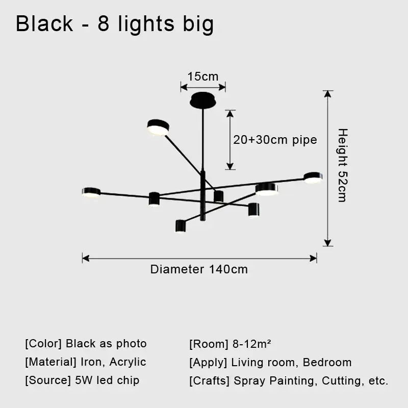 ديكور بايتس™ ثريا LED أنيقة لديكور المنزل
