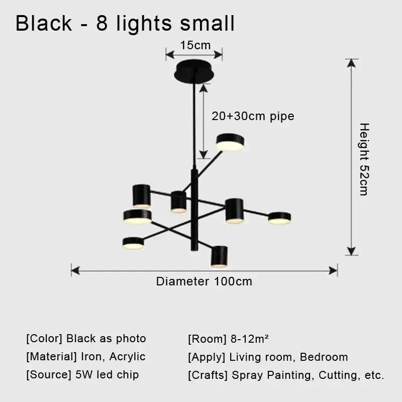 ديكور بايتس™ ثريا LED أنيقة لديكور المنزل