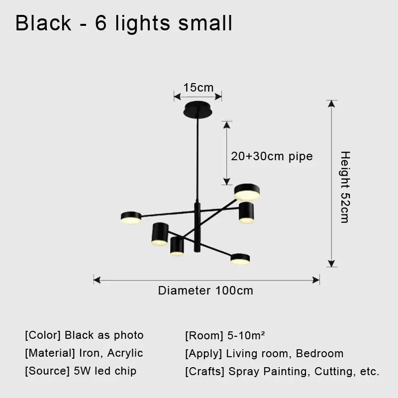 ديكور بايتس™ ثريا LED أنيقة لديكور المنزل