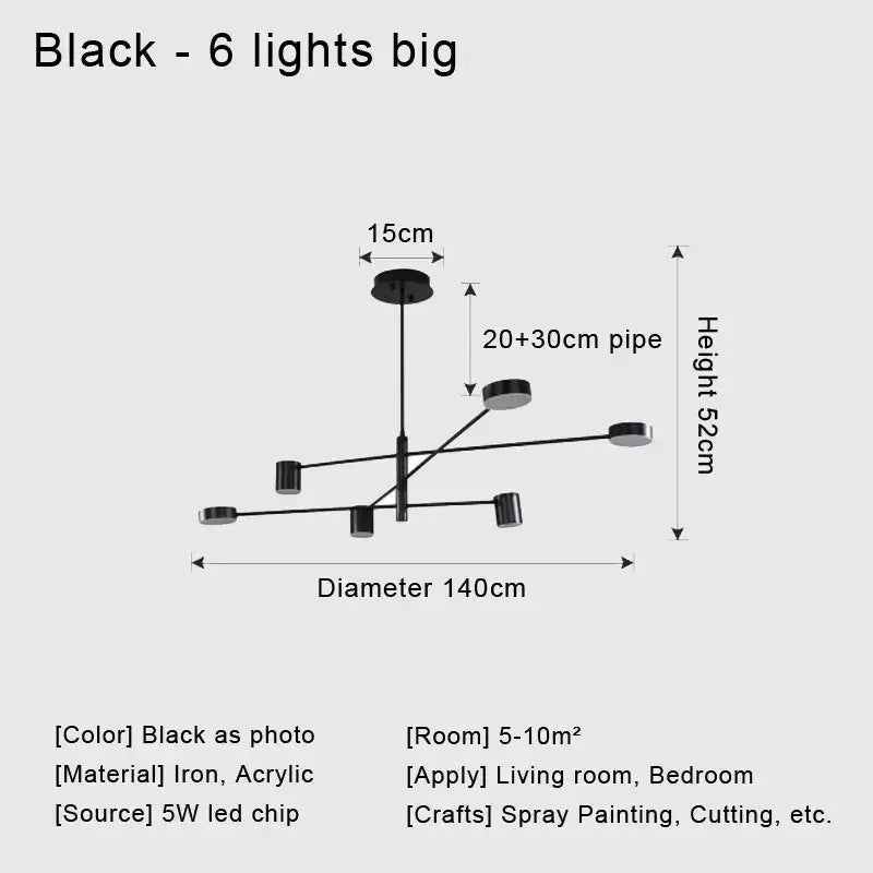 ديكور بايتس™ ثريا LED أنيقة لديكور المنزل