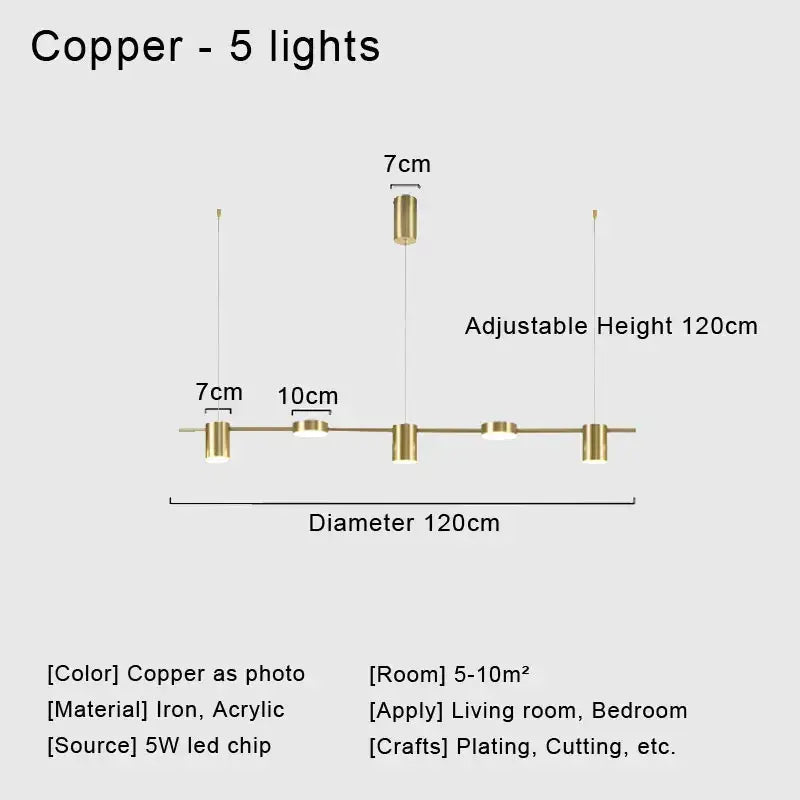 ديكور بايتس™ ثريا LED أنيقة لديكور المنزل