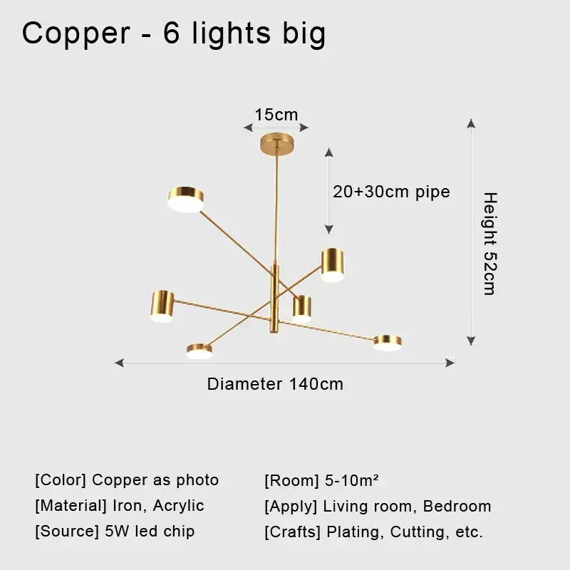 ديكور بايتس™ ثريا LED أنيقة لديكور المنزل