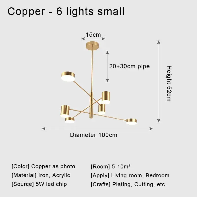 ديكور بايتس™ ثريا LED أنيقة لديكور المنزل