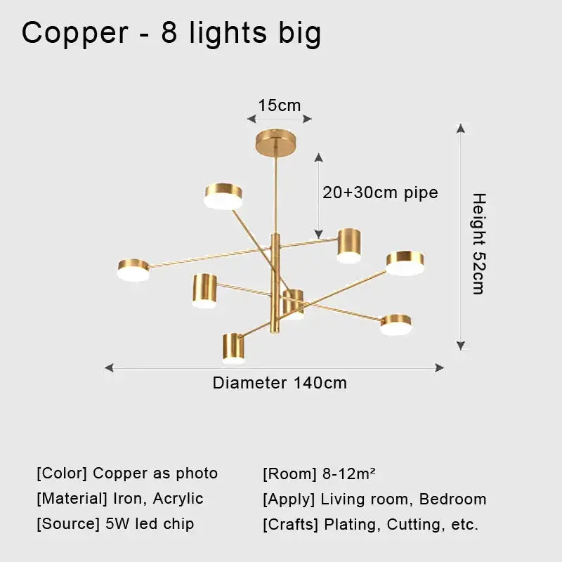 ديكور بايتس™ ثريا LED أنيقة لديكور المنزل