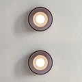 Decorbites™ stylish led wall lamp with two sleek circular wall lamps in translucent gray glass and warm white led lights