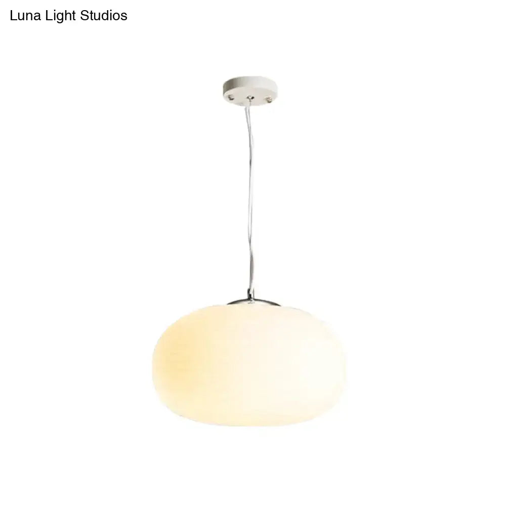 Decorbites™ stylish nordic pendant light with opal glass globe and polished chrome ideal for office and kitchen island