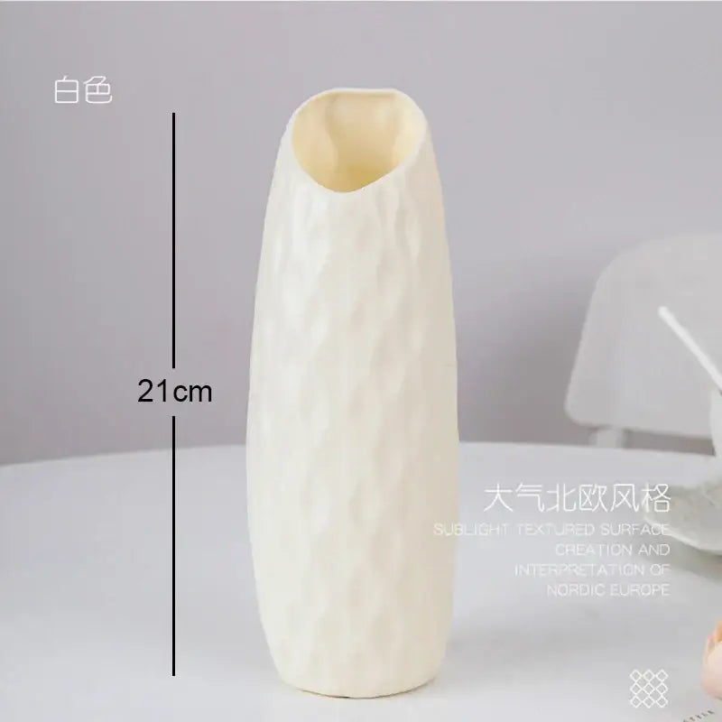DecorBites™ Stylish Nordic Plastic Flower Vase, Home Decor