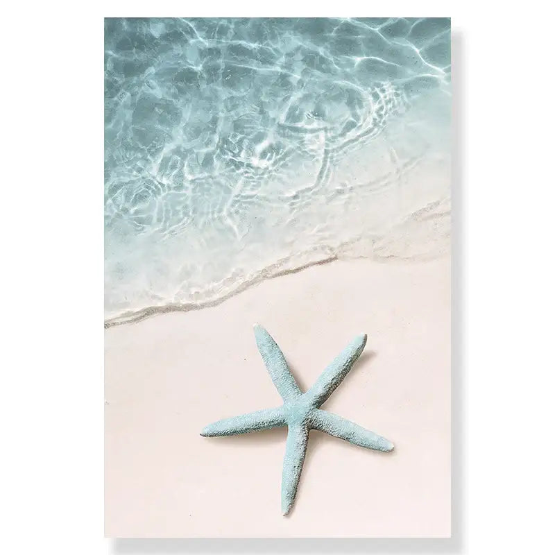 DecorBites™ Art Mural sur Toile Coquillages Plage d'Été
