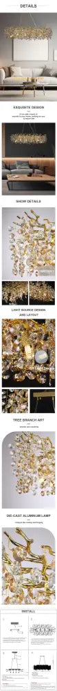 DecorBites™ Sunflower Crystal Chandelier for Dining Room