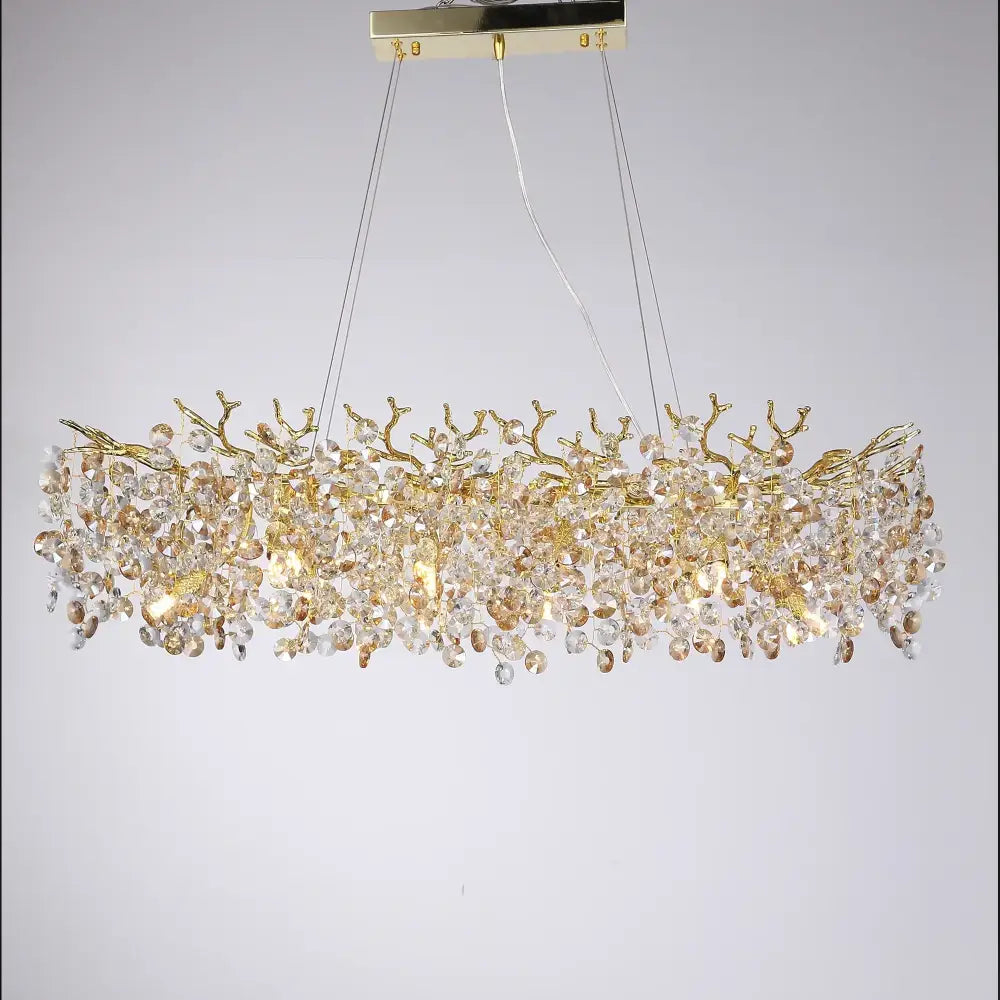 DecorBites™ Sunflower Crystal Chandelier for Dining Room